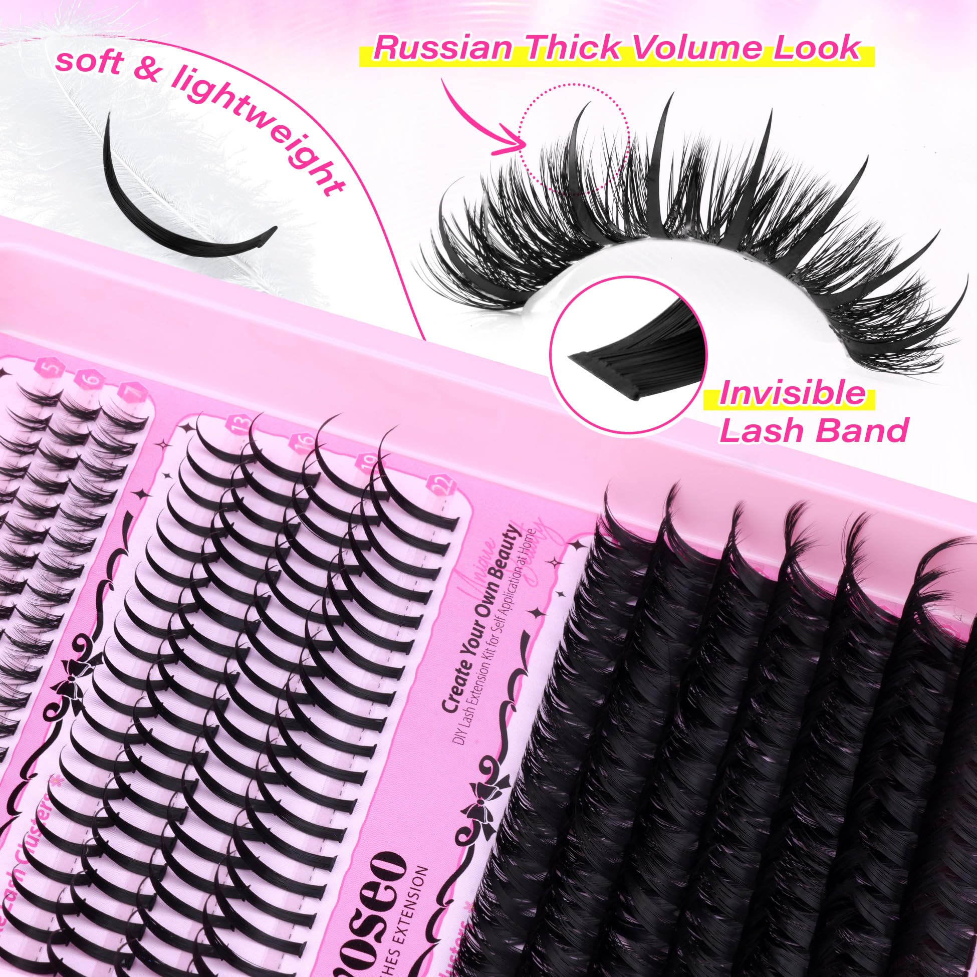 wiwoseo bottom lash clusters for natural lower-lash definition.