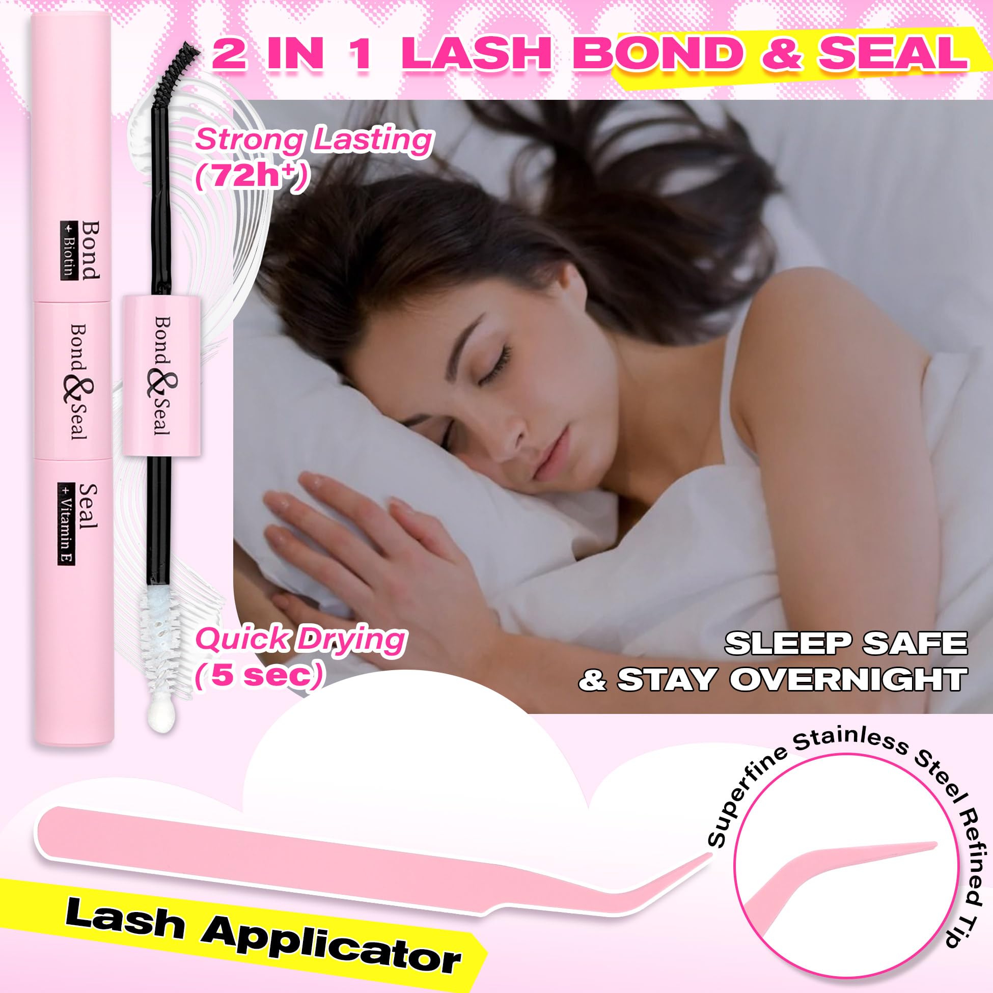 wiwoseo d-curl fairy lash clusters provide lift and easy application.