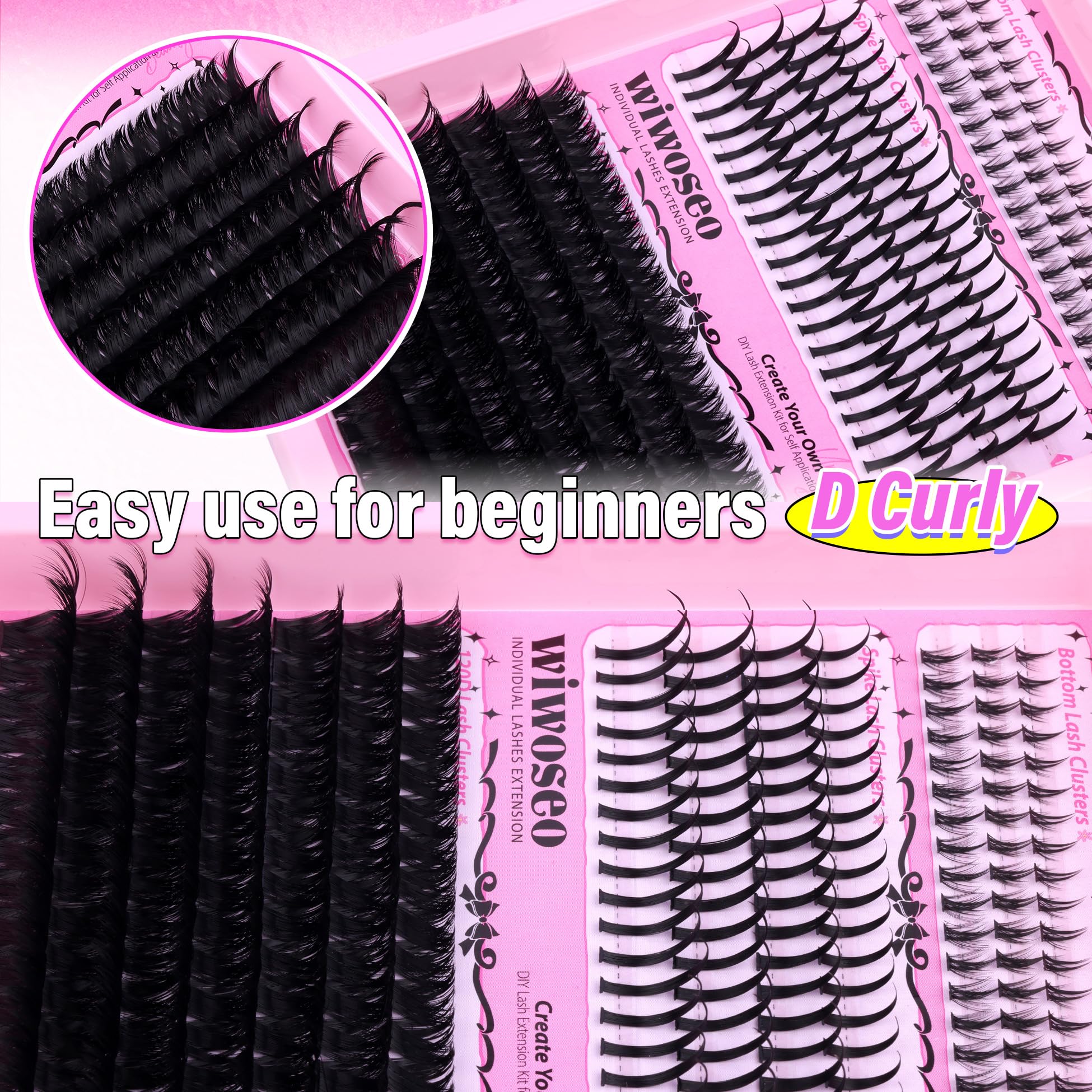 wiwoseo easy-application band ensures beginner-friendly lash extensions.