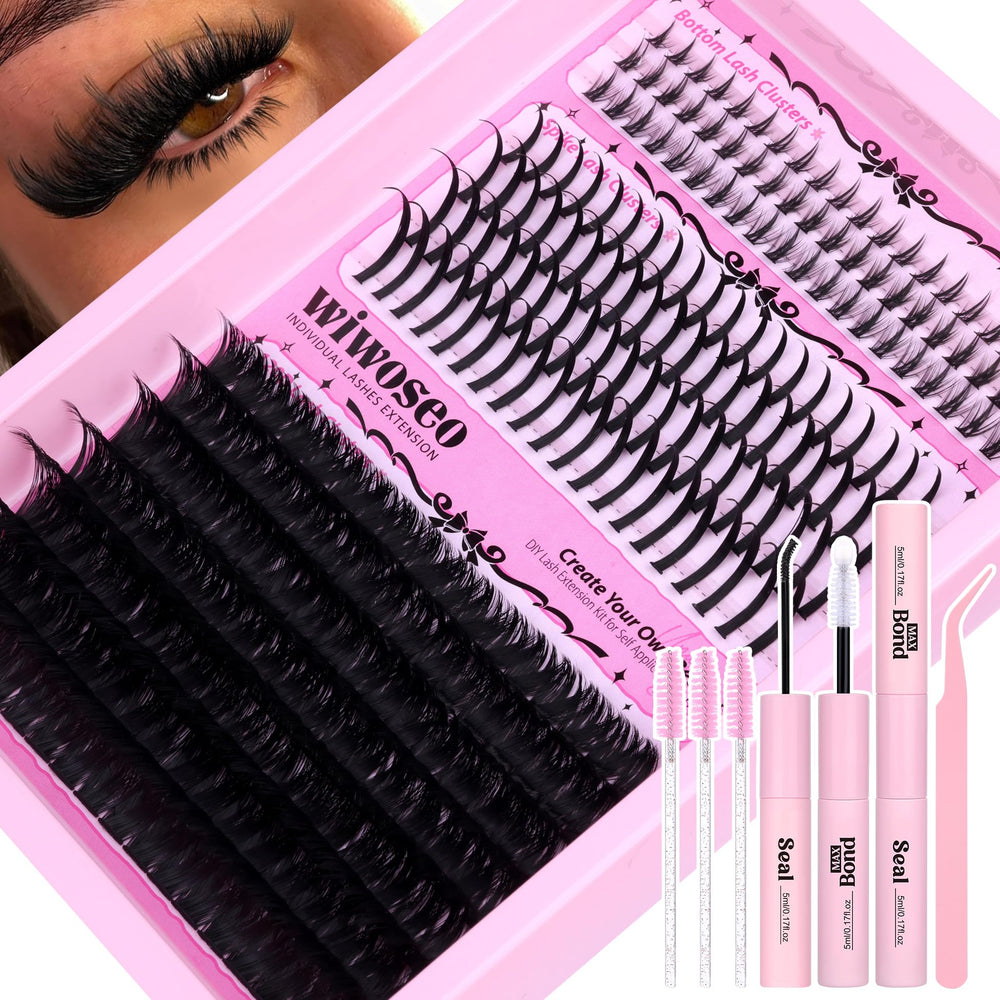wiwoseo fairy lash clusters 119pcs deliver dramatic at-home lash look.