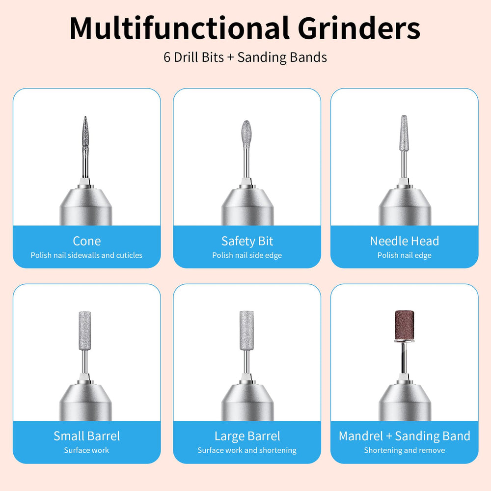 Wiyuam 6-bit set ready for filing, shaping, and cuticle care.