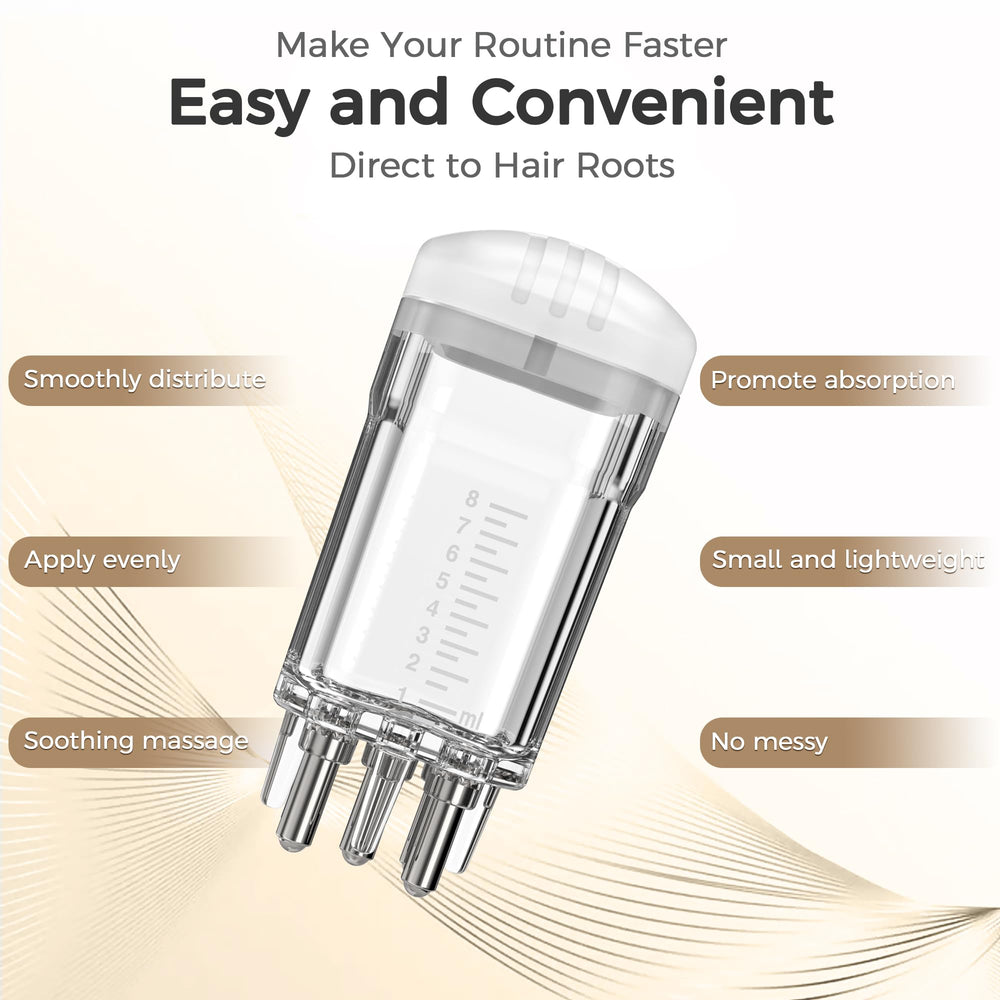 WL-YBOPRO demonstration applying serum directly to scalp for mess-free use