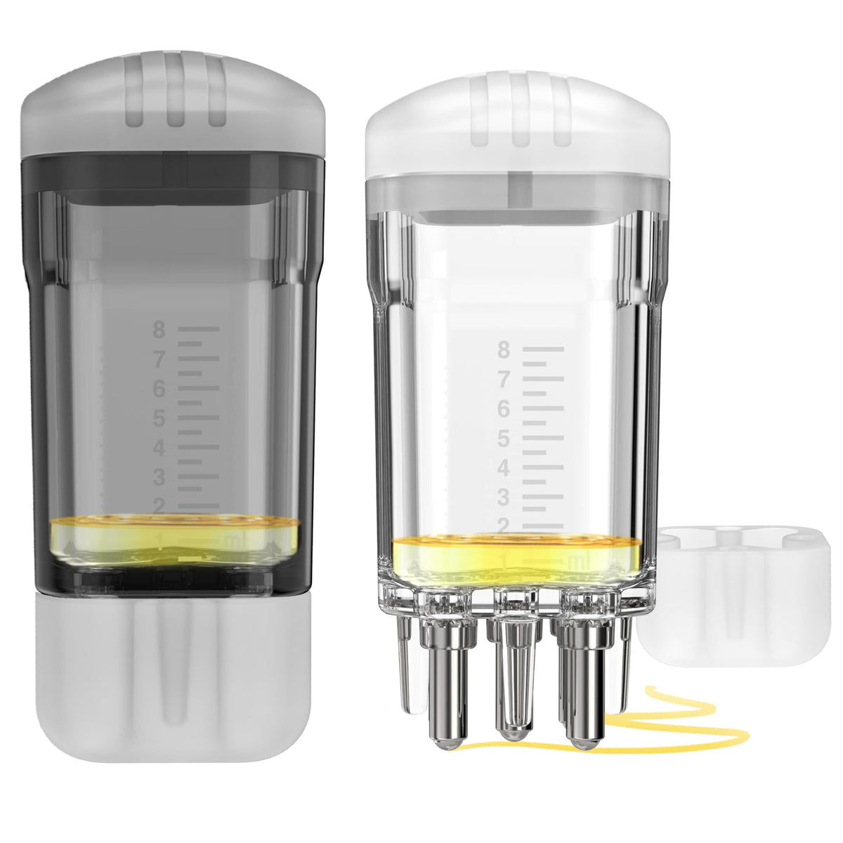 WL-YBOPRO front view of two applicator bottles showing portability and neat storage