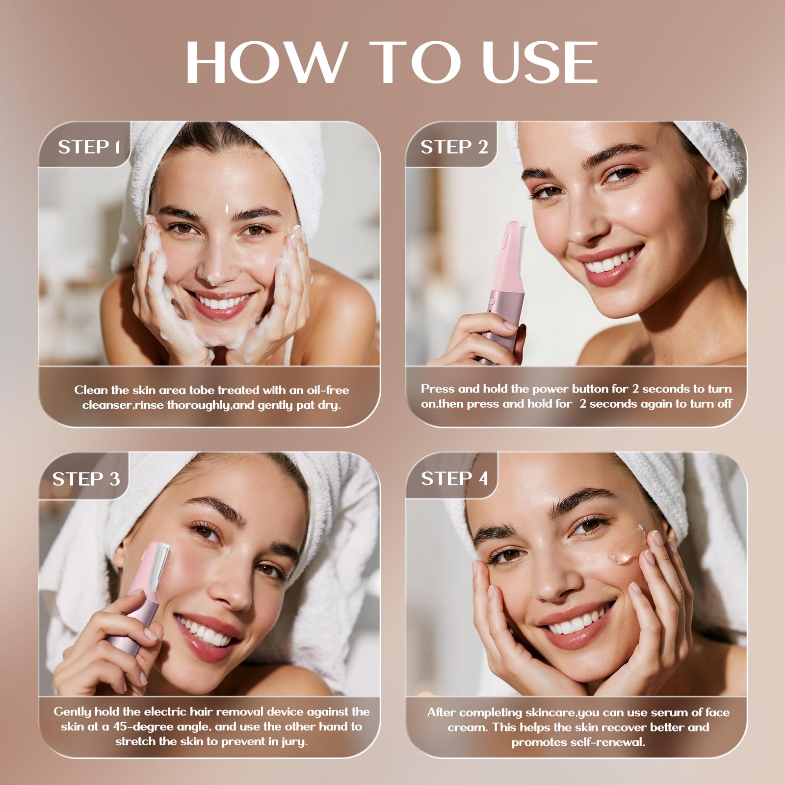 WLU Dermaplane Razor pink at home dermaplaning usage