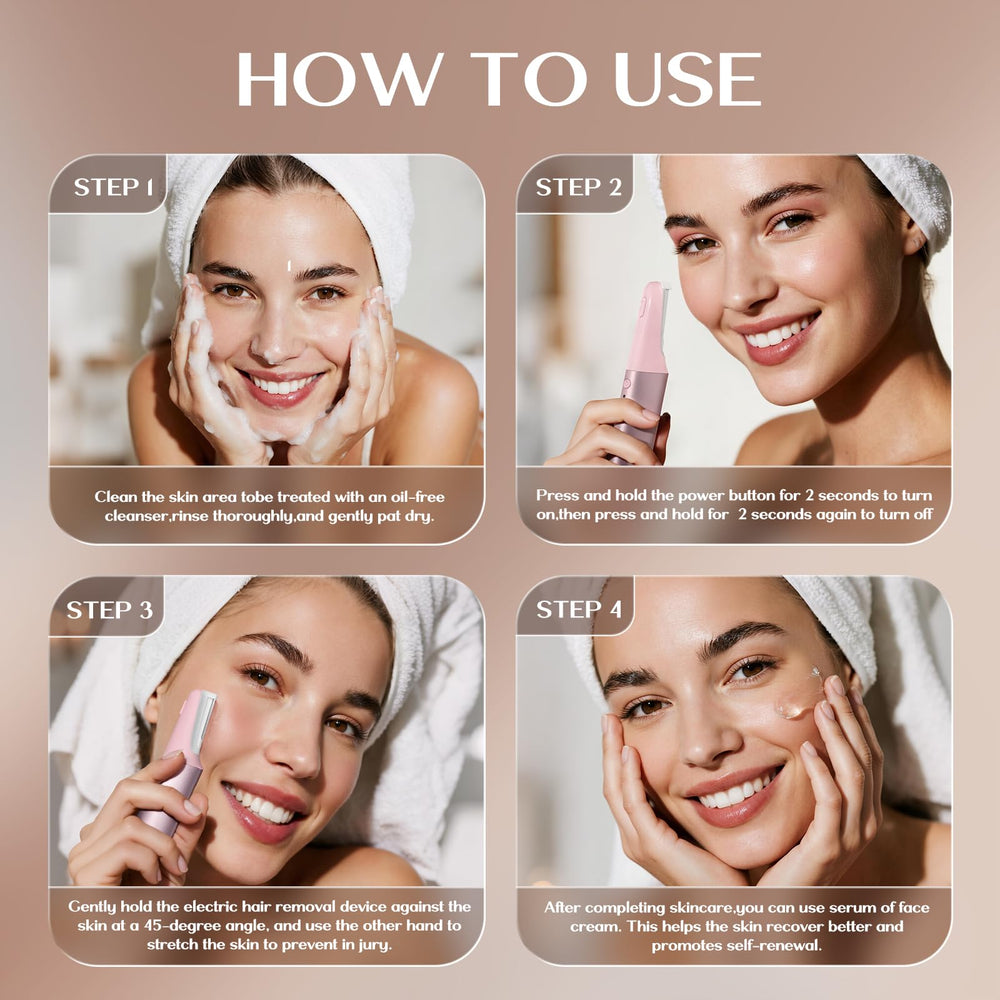 WLU Dermaplane Razor pink at home dermaplaning usage