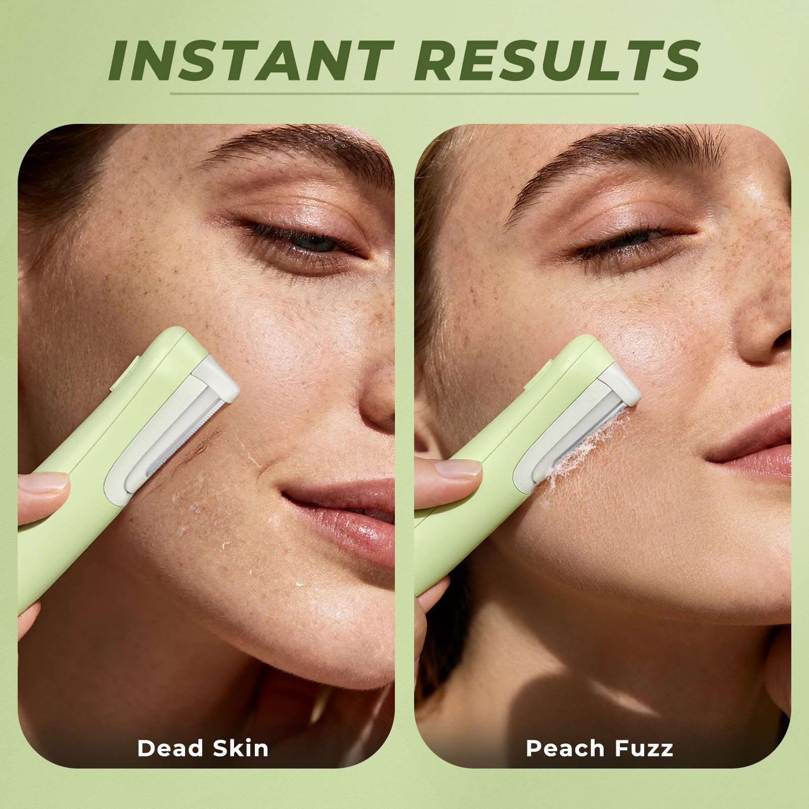 WLU Dermaplane Razor safety lock with German stainless blade promotes hygienic, irritation-free use.