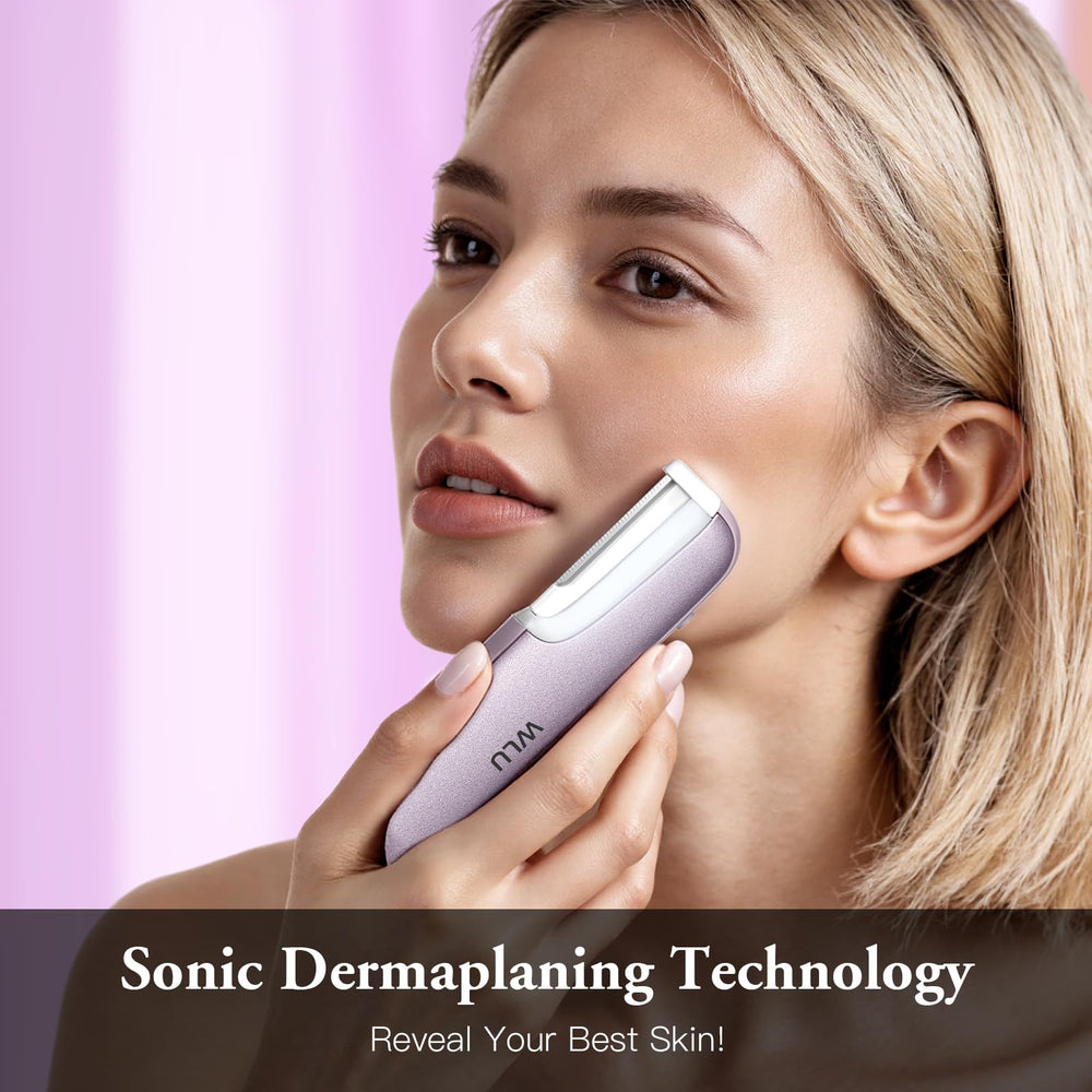 WLU Dermaplaning Tool 3-speed settings provide customizable comfort and precision.