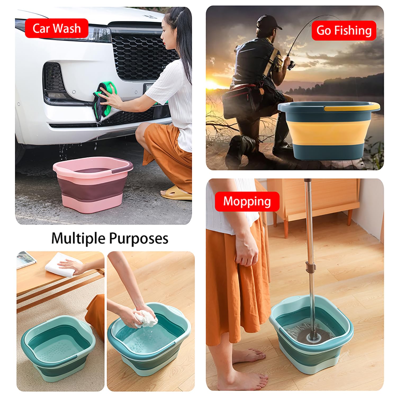 WMHYLYH collapsible foot bath used for multiple tasks beyond foot care.