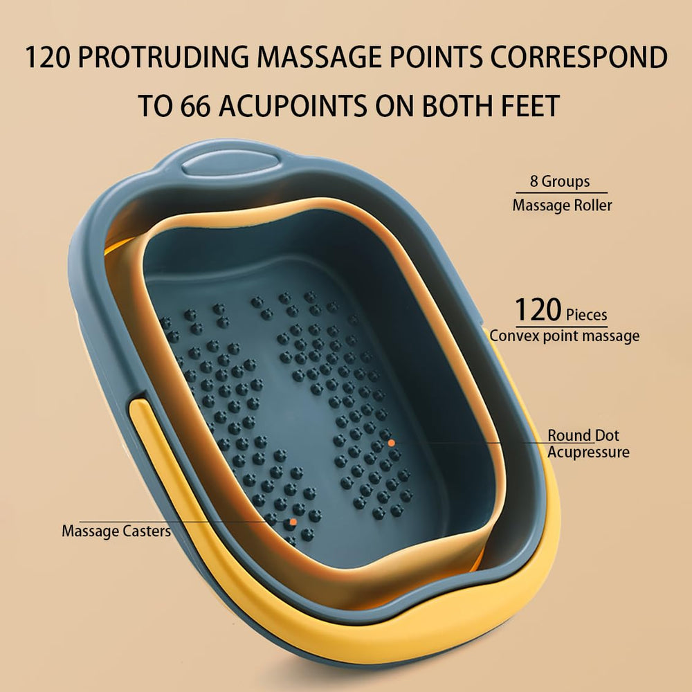 WMHYLYH foot spa close-up shows 120 massage points for targeted relief