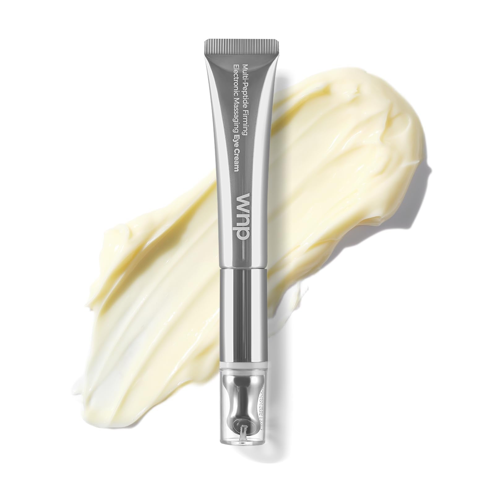 WNP Eye Cream bottle close-up showing firming formula for under-eye skin.