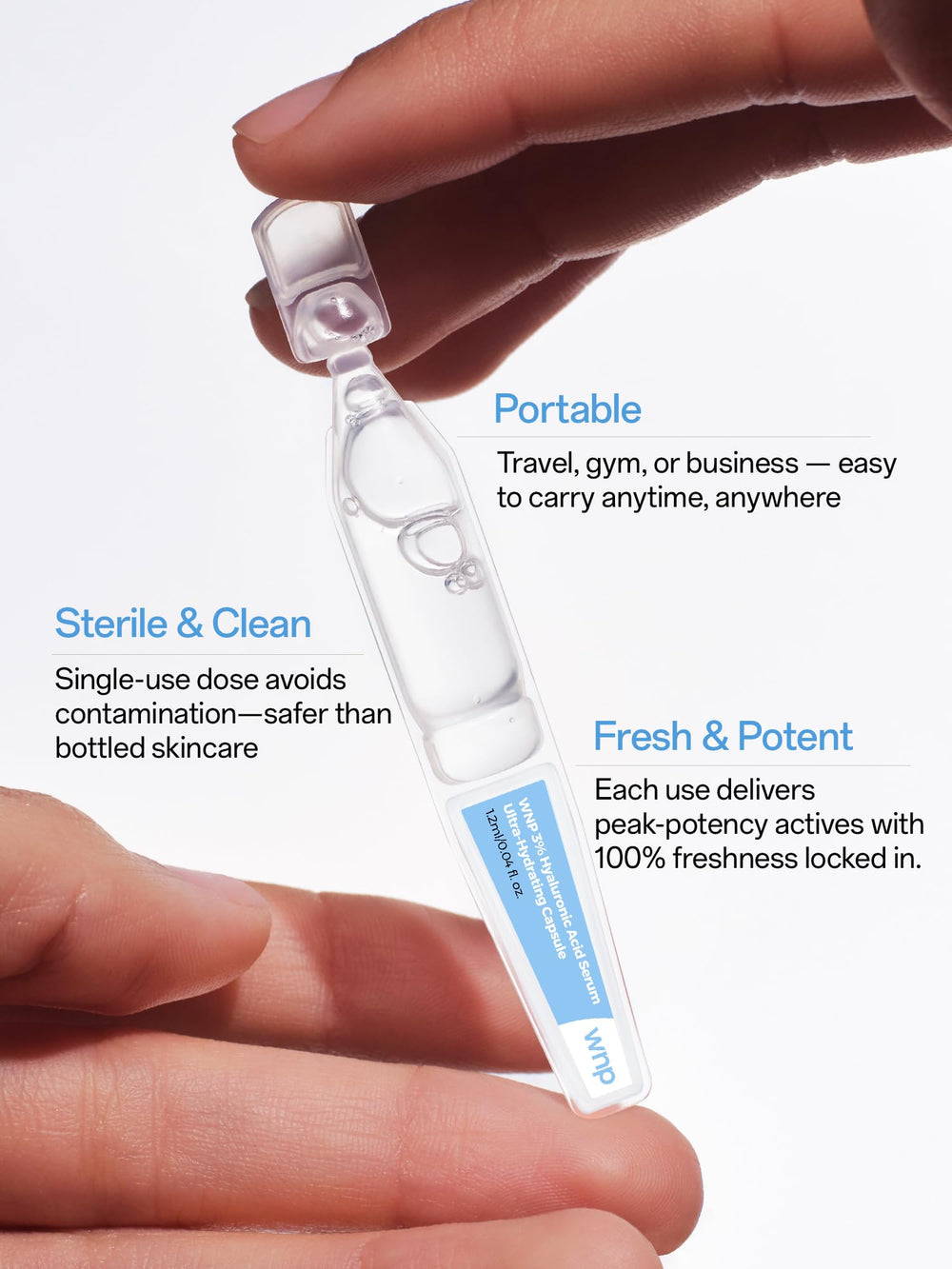 WNP Hyaluronic Serum clean ingredients suitable for sensitive skin care