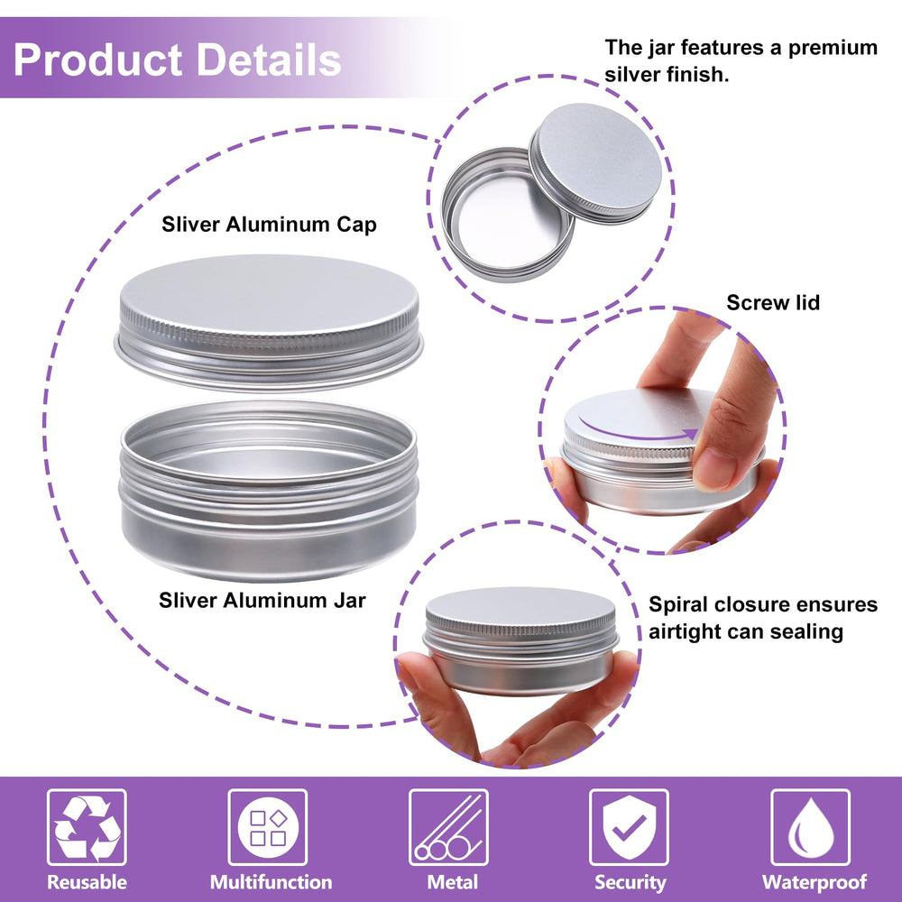 Woaiwo-q 64pack DIY ointment tin with lid supports labeling.