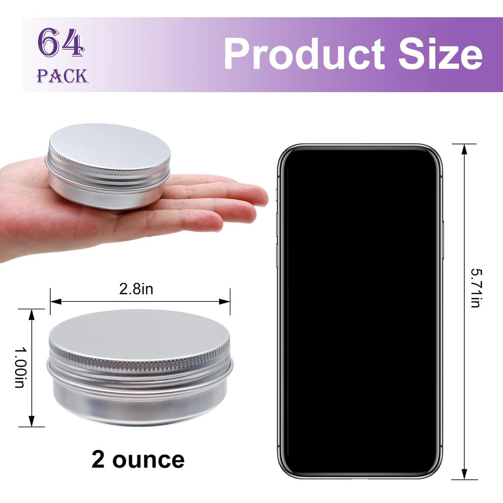 Woaiwo-q 64pack leak-proof screw cap tin keeps contents secure.