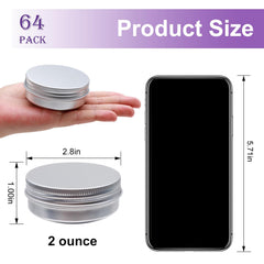 Woaiwo-q 64pack leak-proof screw cap tin keeps contents secure.