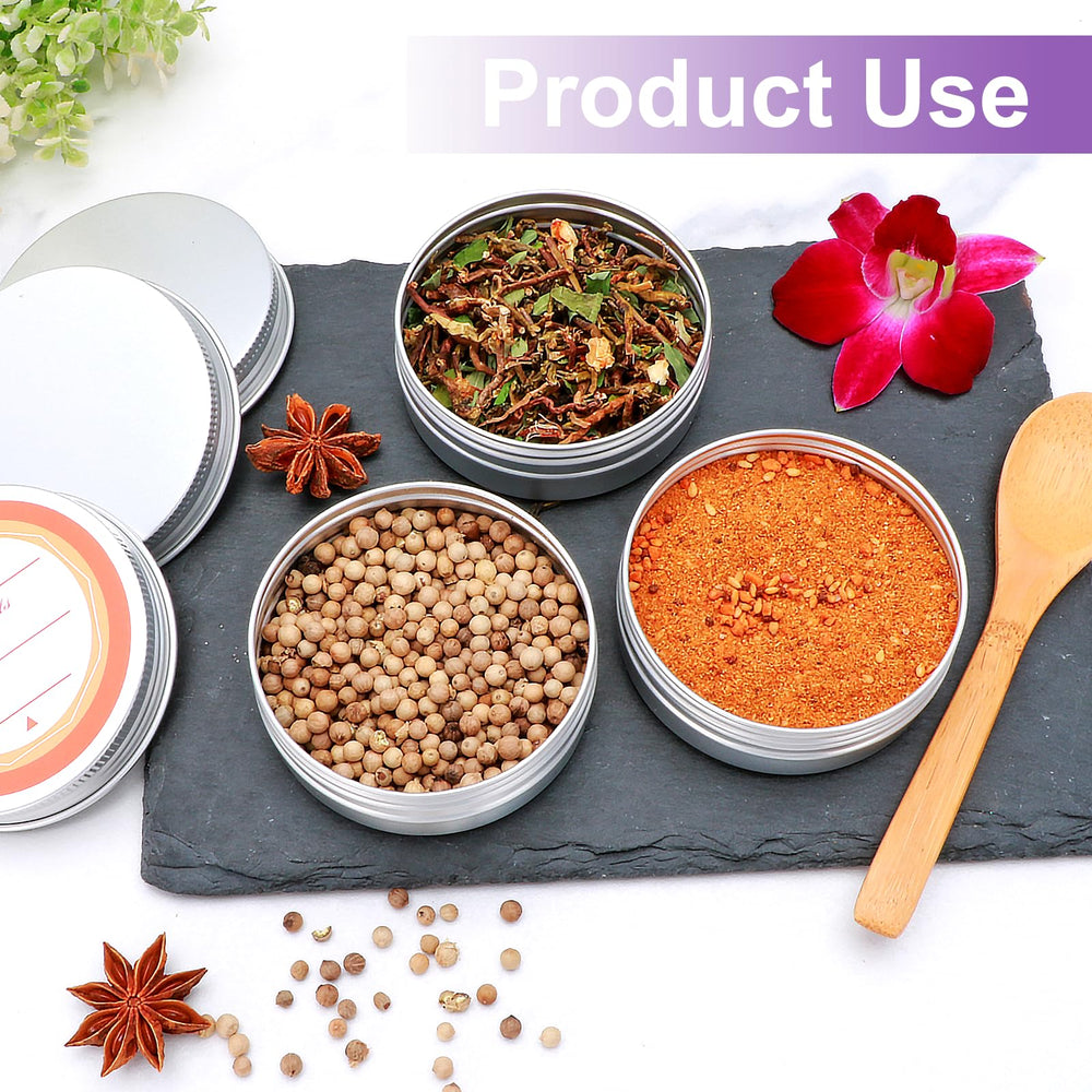 Woaiwo-q 64pack compact tins ideal for tea, spices, or samples.
