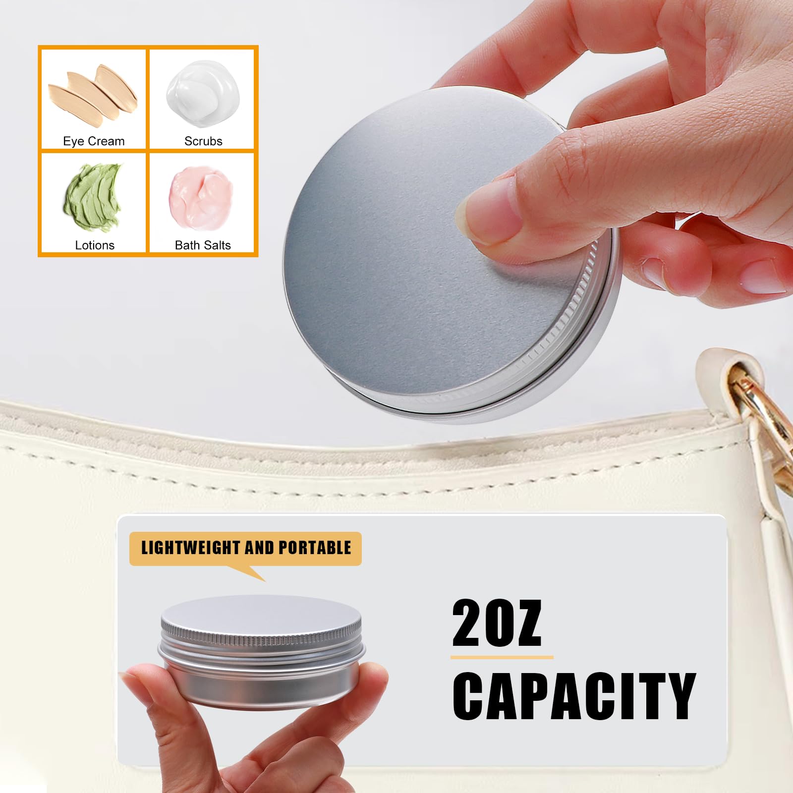 Woaiwo-q 64pack travel-friendly tin stores spices or samples.