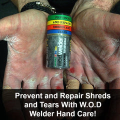 WOD Welder Callus Repair Salve helps climbers and lifters stay in grip.