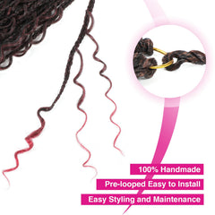 Wodun Goddess Box Braids 12inch color options illustrate versatile styling choices.