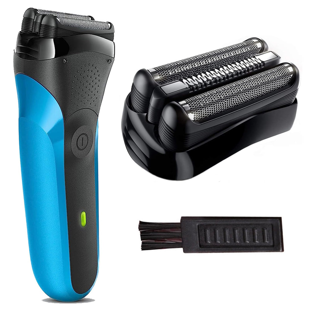WOERGG 21B Series 3 replacement head front view demonstrates floating elements for close, comfortable shaving