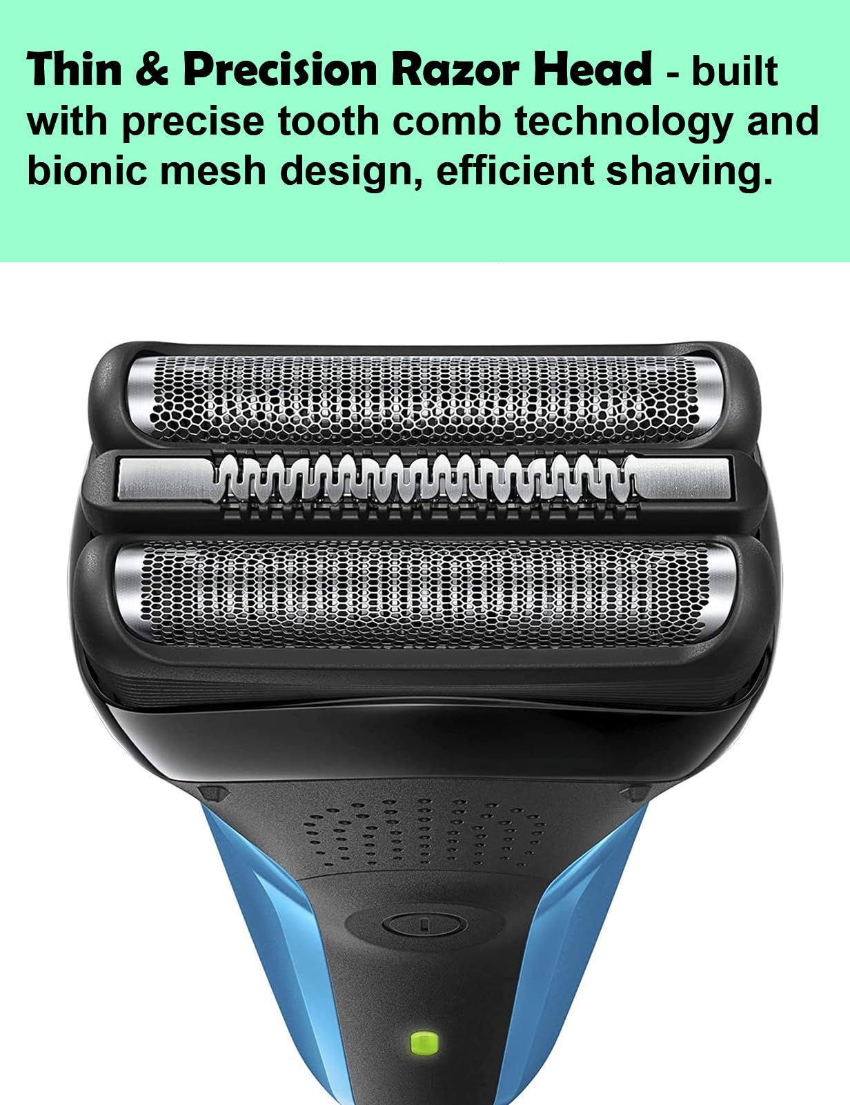 WOERGG 21B Series 3 replacement head waterproof design supports wet and dry shaving