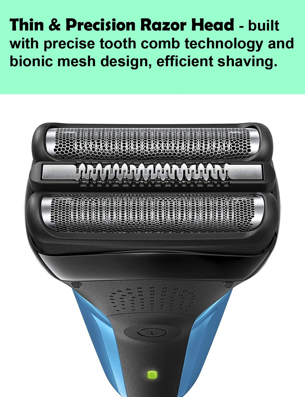 WOERGG 21B Series 3 replacement head waterproof design supports wet and dry shaving