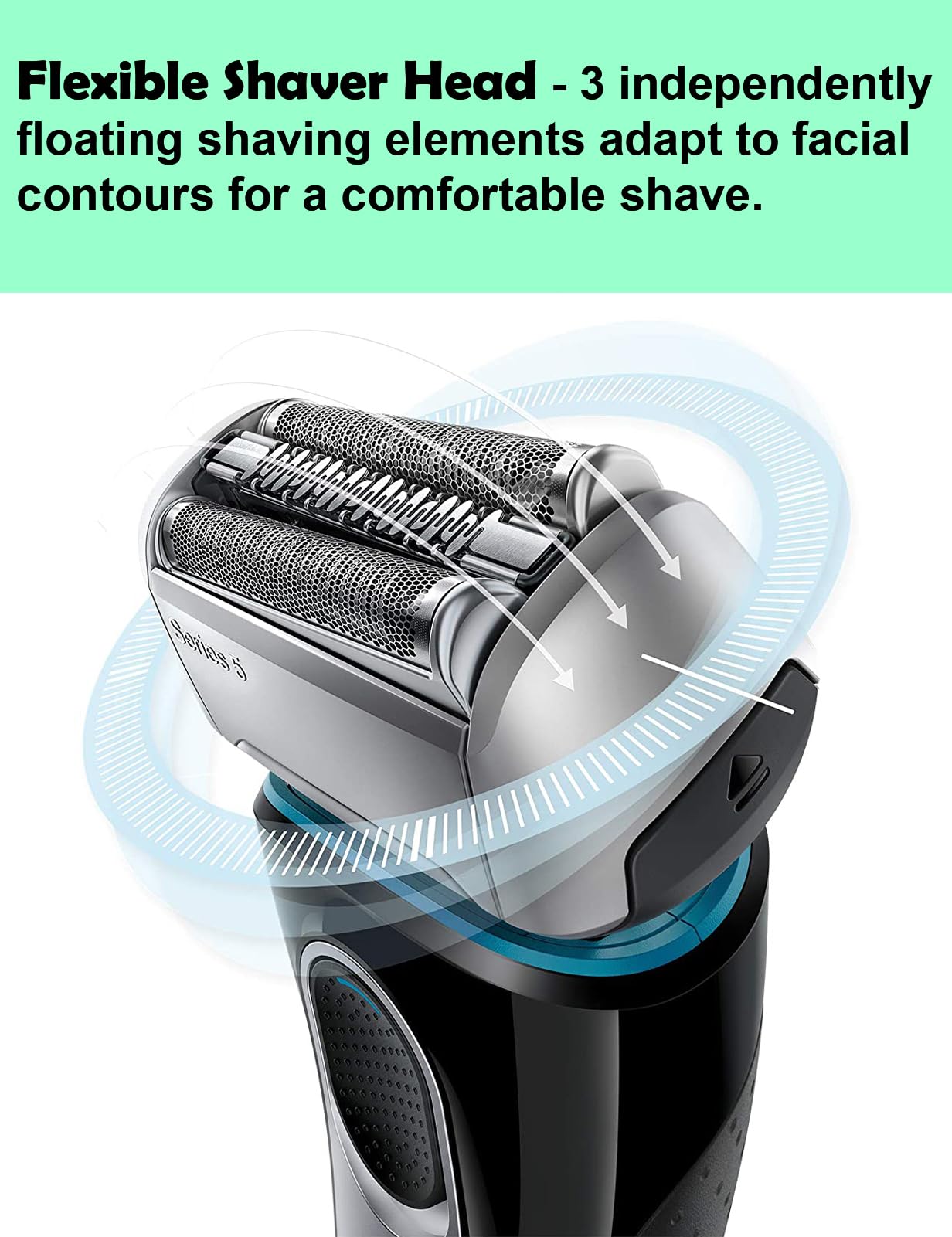 WOERGG ergonomic 3-floating-elements design adapts to facial contours.