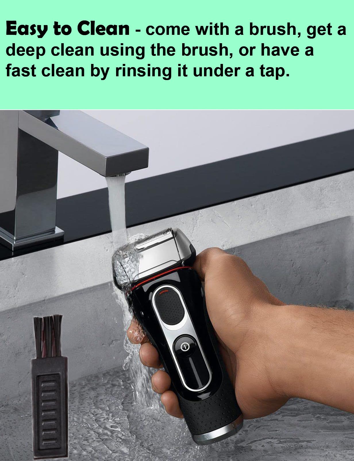 WOERGG rust-resistant materials ensure durability in wet shaving environments.