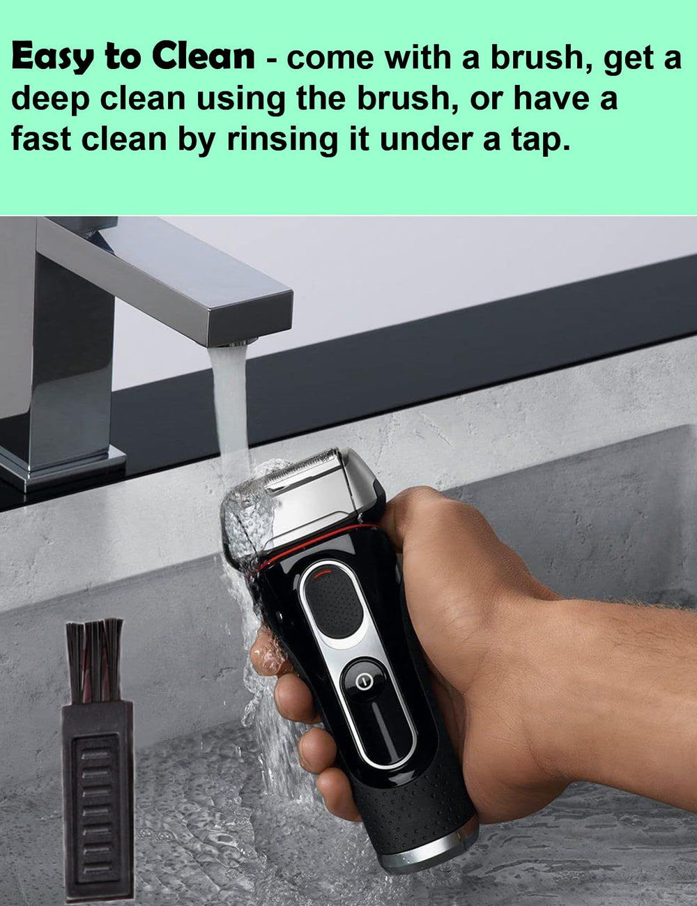 WOERGG rust-resistant materials ensure durability in wet shaving environments.