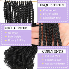 WOKAA crochet hair curly-ends detail showcases durable texture and defined waves.