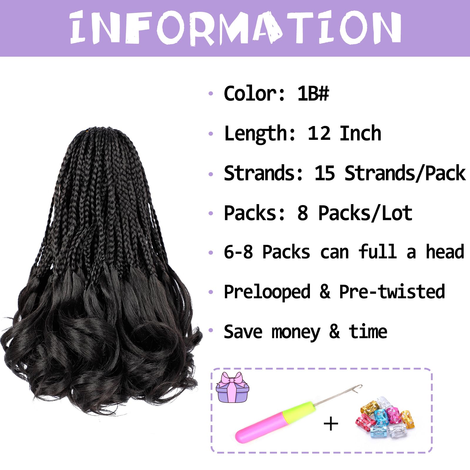WOKAA pre-looped crochet hair package simplifies installation for beginners.