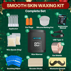 Wokaar nose wax kit 100g wax beads for salon-like results at home.