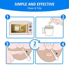 Wokaar Nose Wax Kit mustache guards protecting delicate areas during grooming.