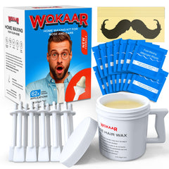 Wokaar Nose Wax Kit packaging for at-home grooming and gift-ready presentation.