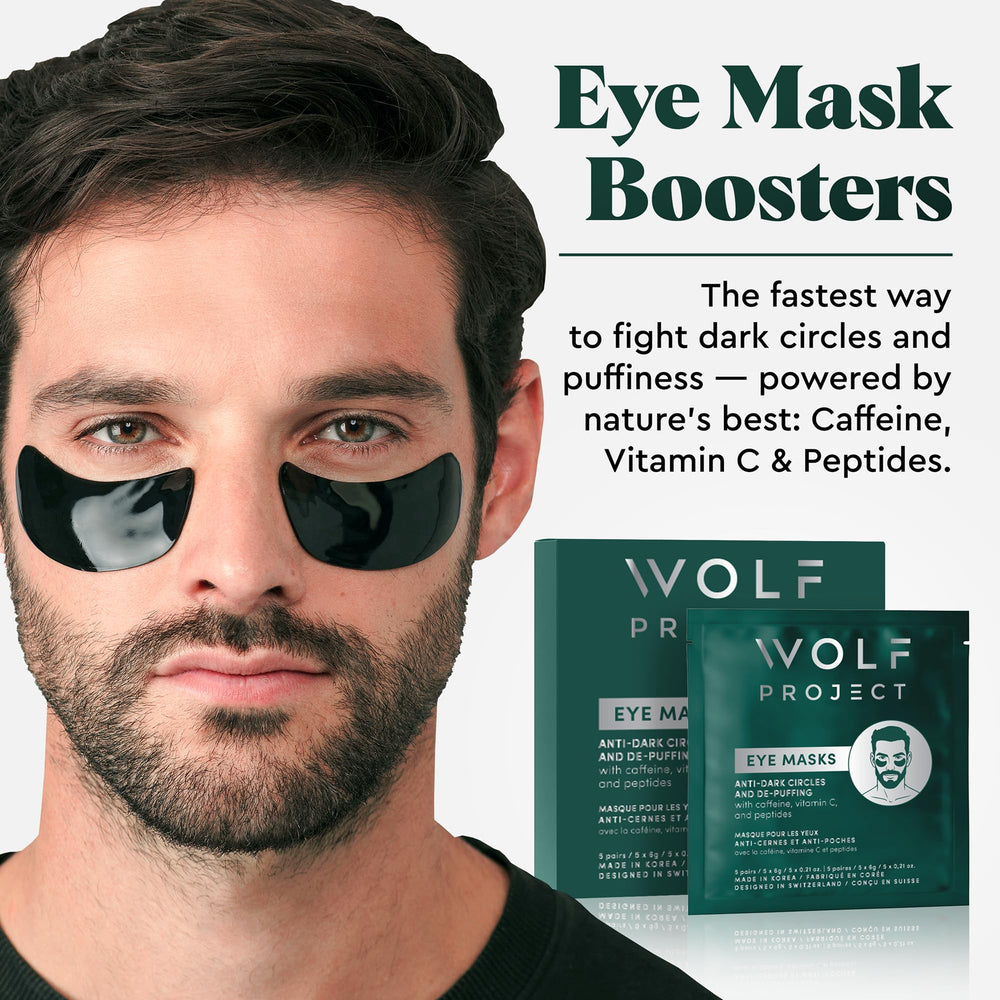 The Wolf Project under eye patches dispensing close-up shows ready-to-use gel patches