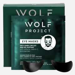 The Wolf Project under eye patches packaging highlights hydrogel formula for hydration
