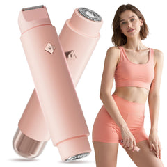 WOLLEA 2in1 bikini trimmer pink dual heads for versatile full-body grooming