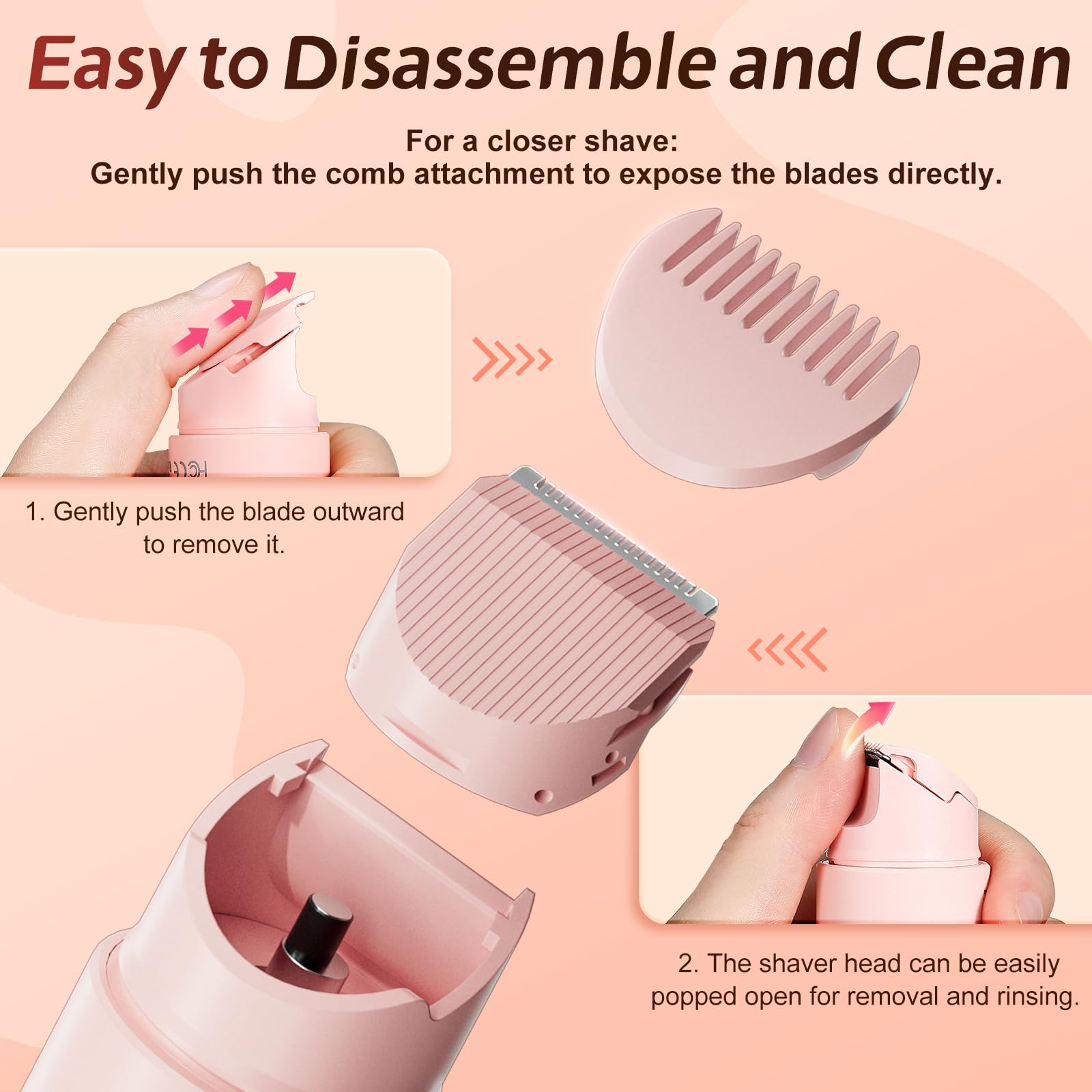 WOLLEA 90-minute runtime cordless shaving for on-the-go touch-ups