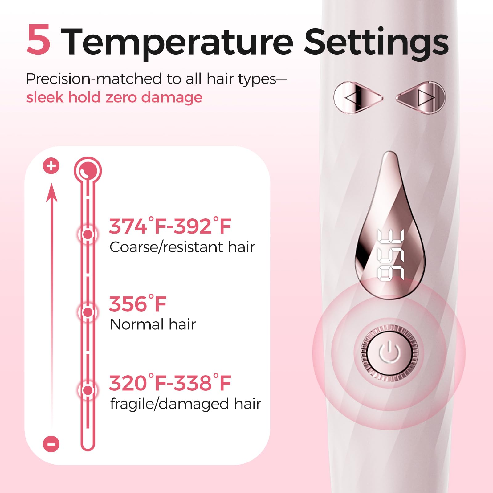 Wollea ceramic-coated curling barrel close-up for smooth, frizz-free results.