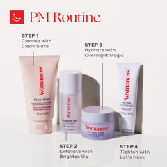 Womaness Let's Neck Firming Serum roller application demonstrates cooling massage.