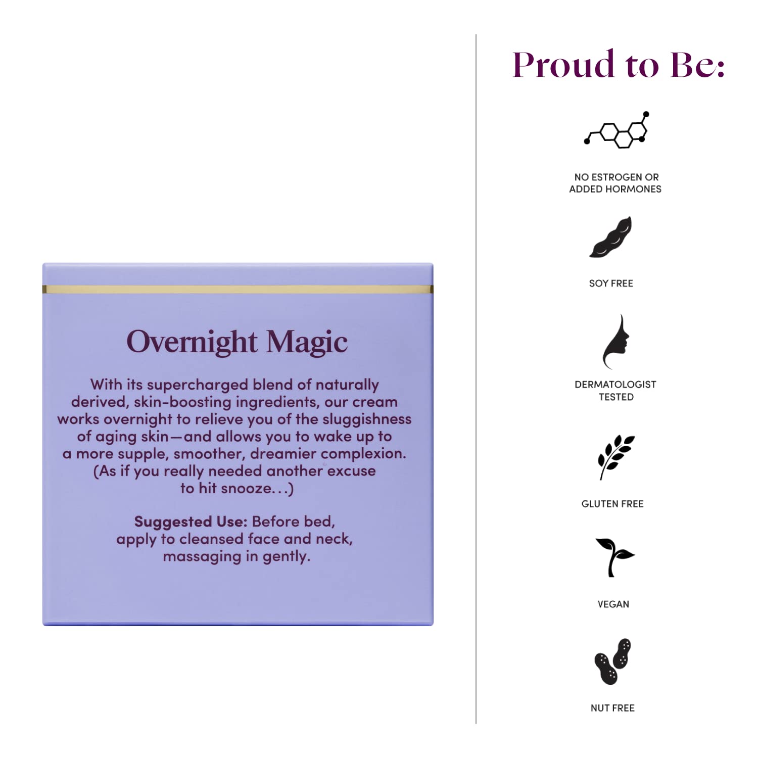 Womaness Overnight Magic nightly routine setup for restful skin