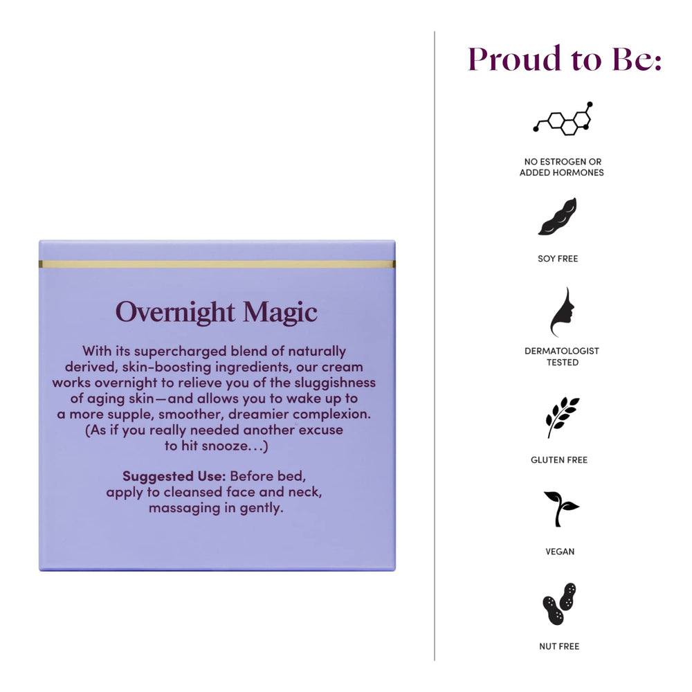Womaness Overnight Magic nightly routine setup for restful skin