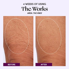 Womaness The Works texture close-up reveals smoother skin and refined texture.