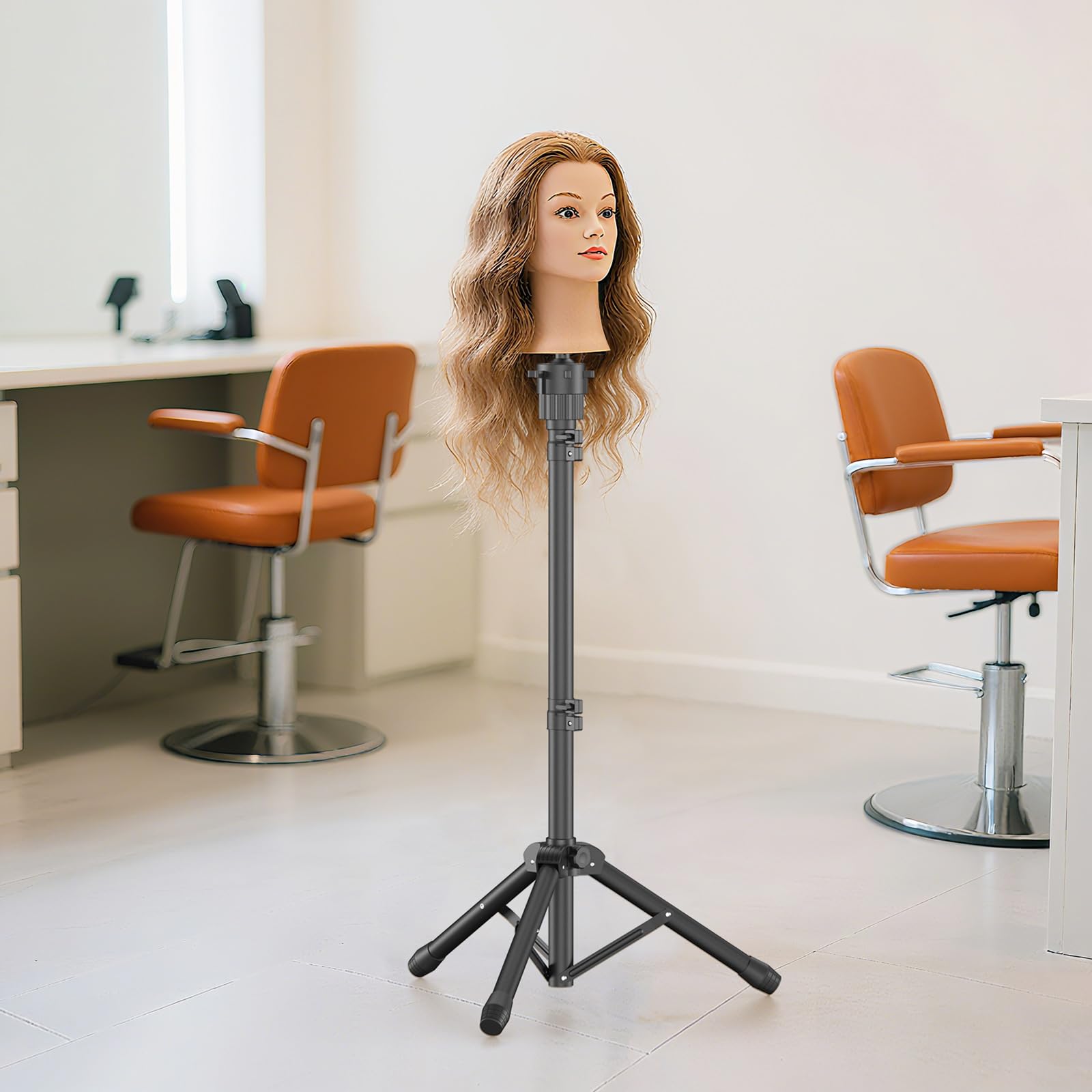 Womnwomn wig stand rotation 360 degrees for easy angle access