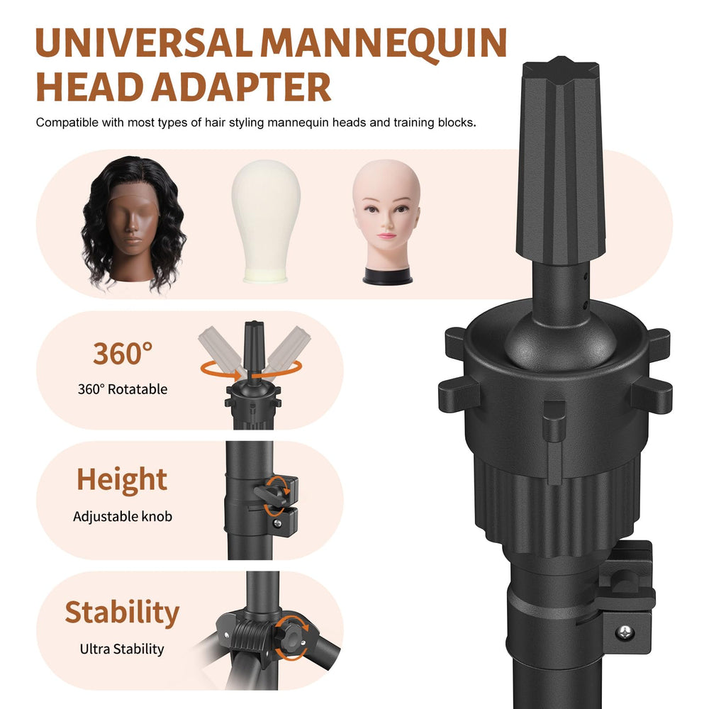 Womnwomn rust-proof metal base reduces wobble during styling