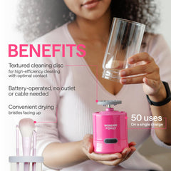 Wonder Family fast-dry air assist preserves bristle integrity after cleansing.