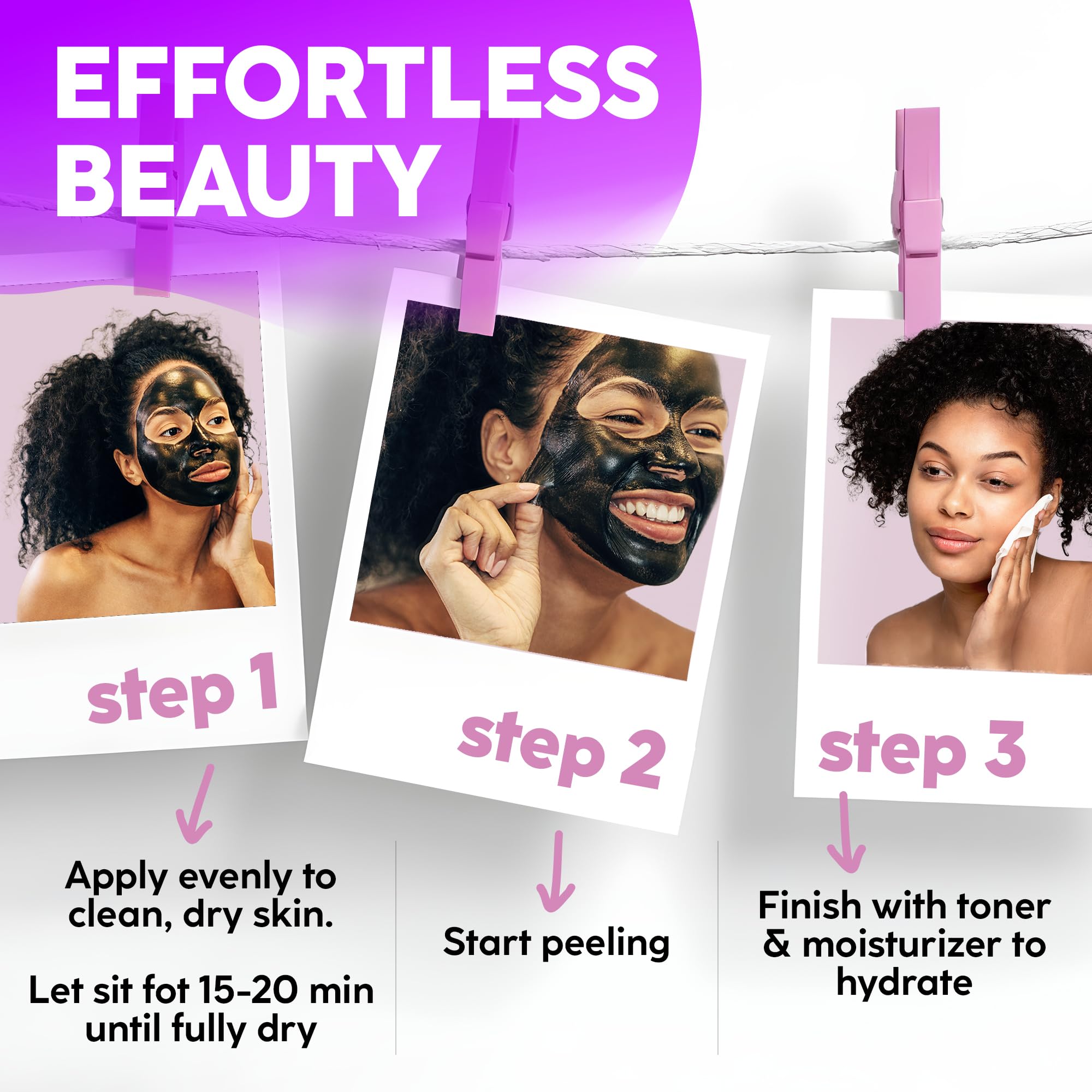 Wonder Family pore-cleanser effect on cheeks and forehead for clearer-looking skin.