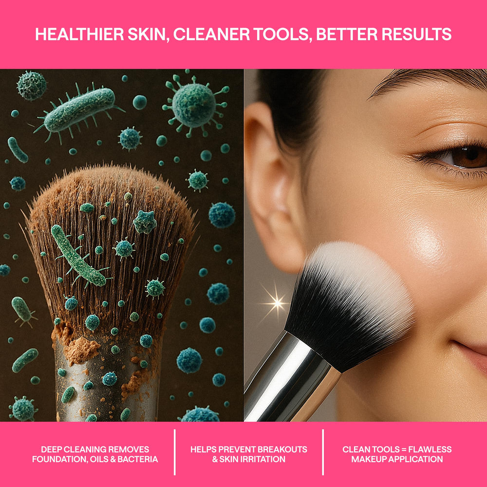 Wonder Family vanity and travel holder stand keeps brushes organized and dry.