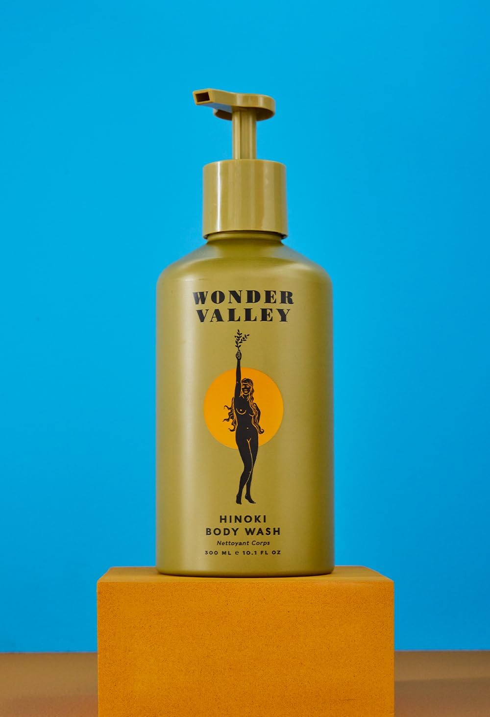 Wonder Valley Hinoki Body Wash fragrance and clean ingredients for spa-like aroma.