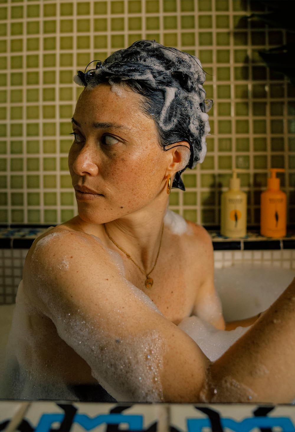 Wonder Valley Hinoki Body Wash free from sulfates and artificial dyes for sensitive skin.