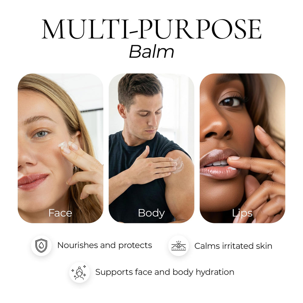 Wonderfat balm on lips delivers smooth, hydrated lips.